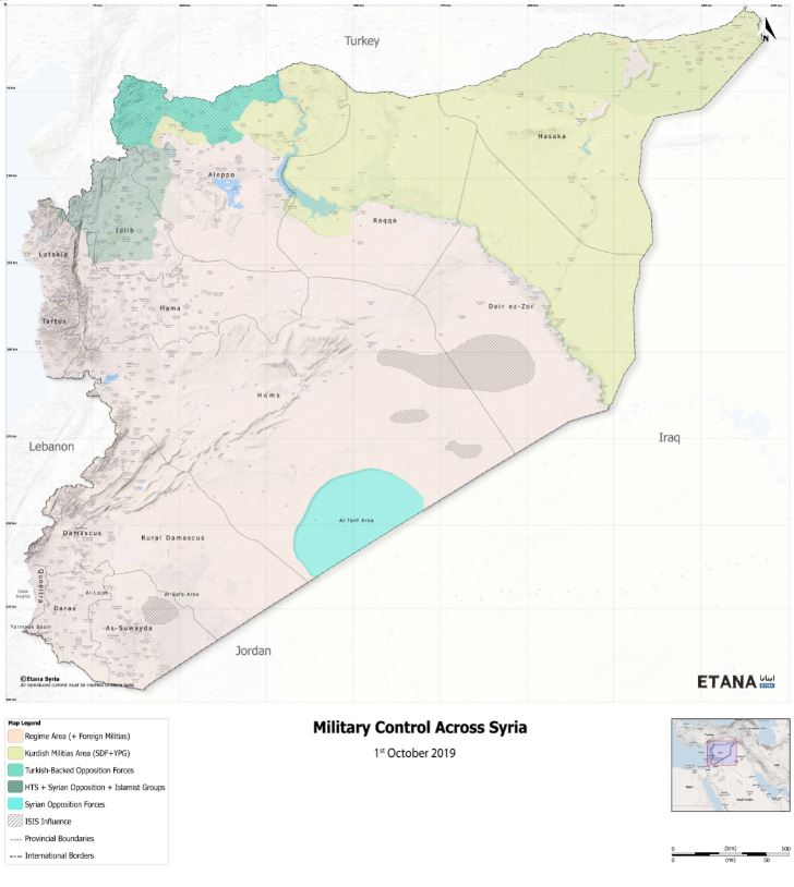 Military Control Across Syria – 1st October 2019
