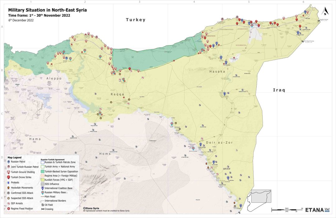 Syria Military Brief North East Syria 6 December 2022 Etana Syria