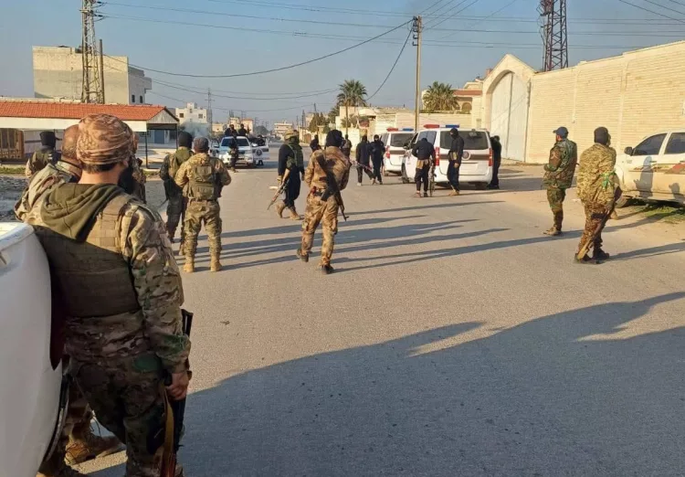Security forces affiliated with Syria’s interim authorities carry out a security operation north of Hama. (Photo: sayed_ridha, Twitter/X)