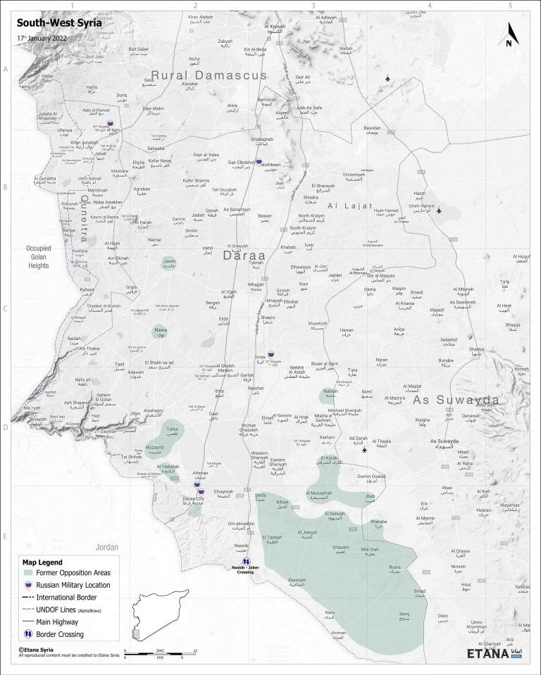 Military Developments in South West Syria 11-2021