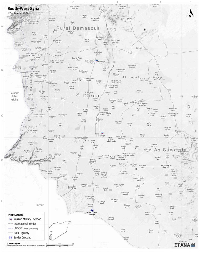 Recent Developments in South Syria – 2 August 2022