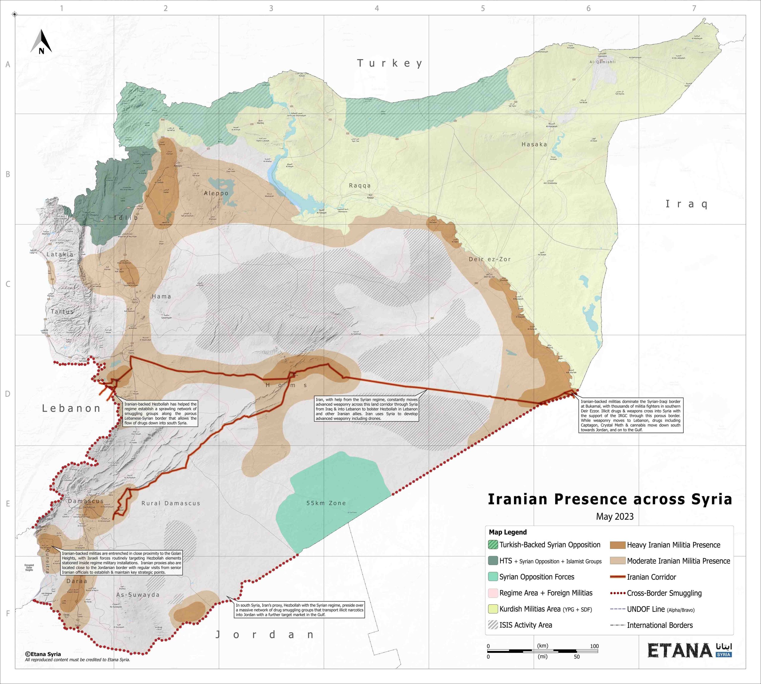 Iranian Presence across Syria 5.2023