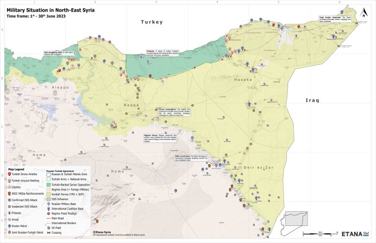 Military Situation in North-East Syria June 2023