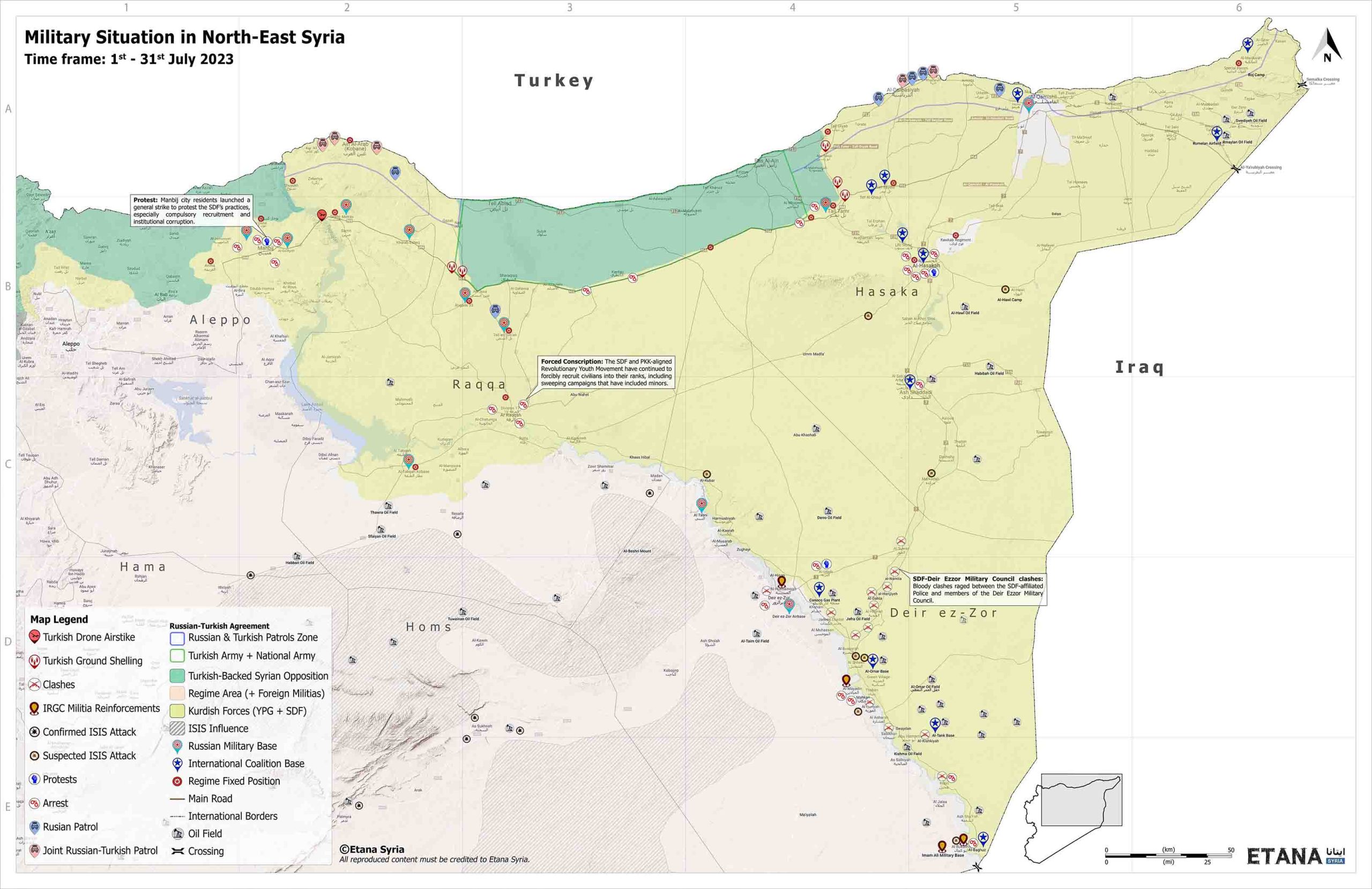 Military Situation in North-East Syria July